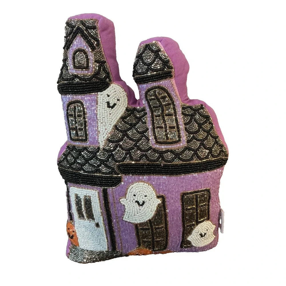 Halloween Ghost Haunted House Accent Pillows Set of 2 Cupcakes & Cashmere Brand
